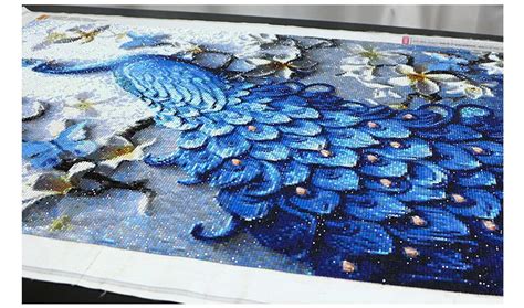 Beautiful Majestic Blue Peacock Diamond Painting Kit Paint By Diamonds