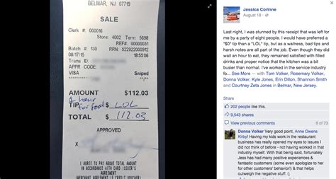 Waitress Claims Customers Left “lol” As A Tip Metro Us