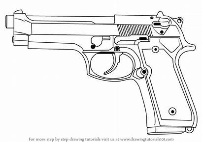 9mm Beretta M9 Draw Drawing Pistol Step