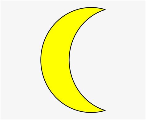 Yellow Crescent Half Moon Vector Clipart Image Half Moon Vector Png