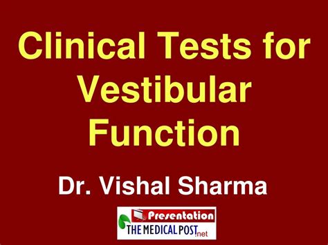 Ppt Clinical Tests For Vestibular Function Powerpoint Presentation