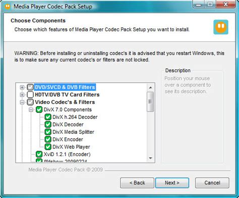 Media Player Codec Pack Codecs