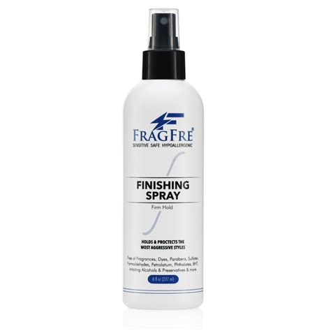 Fragfre Hair Finishing Spray Firm Hold 8 Oz Hair Spray For Sensitive