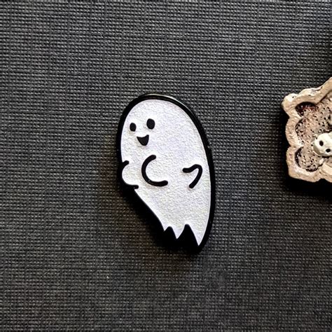 booty and booby ghost enamel pin set gid etsy