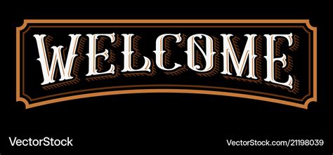 Welcome Vintage Lettering Royalty Free Vector Image
