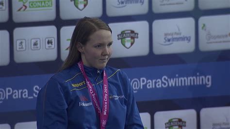 Womens 100m Backstroke S13 Medal Ceremony Mexico City 2017 World