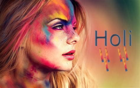 Beautiful Girl with Color on Holi Festival Photo | HD Wallpapers