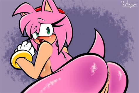 Rule 34 Amy Rose Anthro Anus Ass Big Butt Blush Breasts Eulipotyphlan