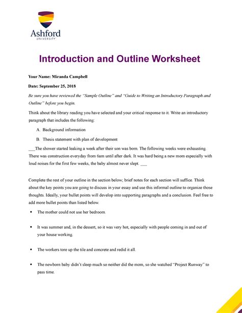 All sample papers of all subjects with solutions are available for download free. ENG121 Critical Essay Outline Template - ENG 121 - AU ...