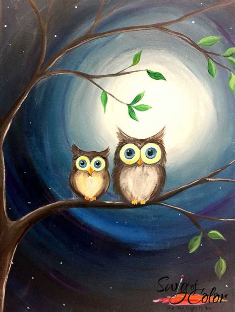 Owl Always Love You Branded Owl Canvas Painting Owls Drawing Art