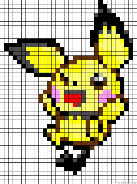 Pikachu Spreadsheet Pixel Art Pokemon Janainataba