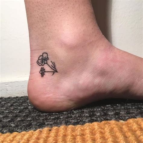 Little Flower Tattoos On Foot Creativefan