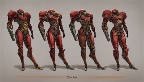 Ian Barker Metroid Samus Armor Redesign Concepts