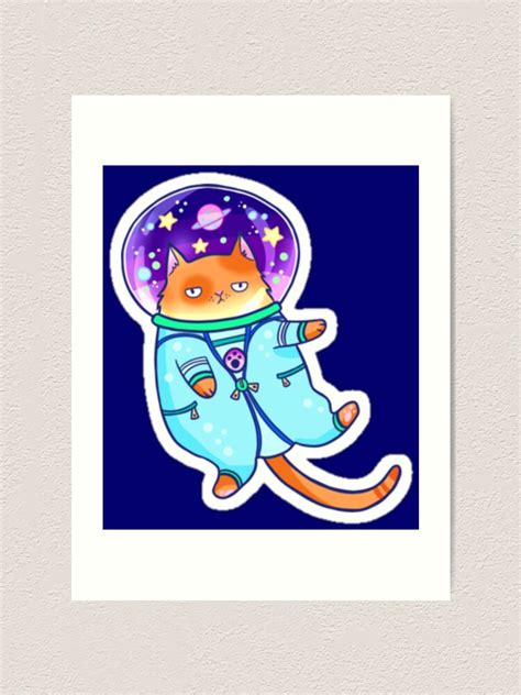 Cosmocat Is Ready For Adventures And Cat Astrophes Kawaii Space Cat