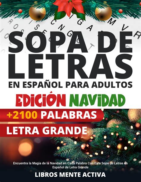 Sopa De Letras En Espanol Para Adultos Edición Navidad