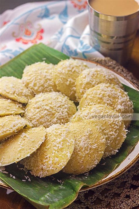 How to make vegan semolina cake: Mauritian idli Recipe Vegan - Sweet Semolina Steamed Cakes