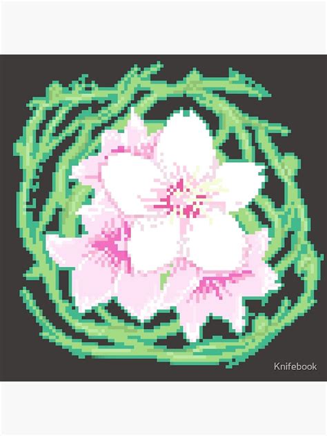 Cherry Blossom Pixel Art Poster By Knifebook Redbubble