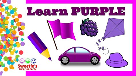 Learn The Color Purple Preschool And Toddler Learning Learn English