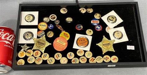 Lot Of Vintage Pinbacks And Badges Dixons Auction At Crumpton