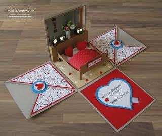 Eine origami anleitung um tiere aus geld zu falten. Geschenkbox Hochzeit Bett Überraschungsbox Explosionsbox ...