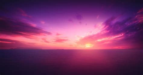 Purple Sunset Over The Ocean Free Stock Photo By Jack Moreh On