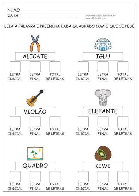 Atividades De Alfabetiza O Ano Para Imprimir Mestre Do Saber Loja