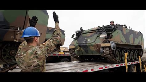 M113 Armored Personnel Carriers Transportmp4 Ukraine Indiana