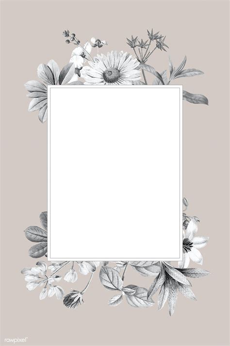 Blank Floral Frame Design Vector Premium Image By Rawpixel Com Sasi