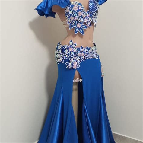 Royal Blue Belly Dance Costume Etsy