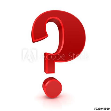 Question Mark 3d Red Interrogation Point Asking Sign Punctuation Mark