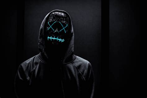 Neon Mask Wallpaper Download Hd Wallpaper Dp