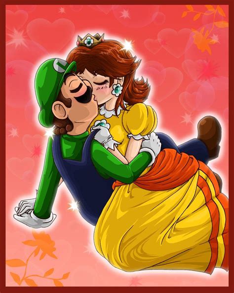 luigi and daisy kissing