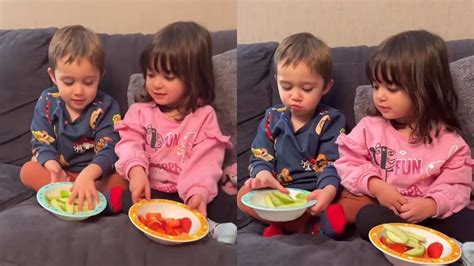 Mom Gives Her Twins Two Different Fruits To See If Theyll Share Watch