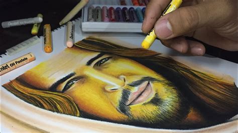 Oil Pastel Drawingjesus Christ Youtube