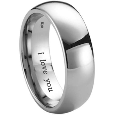 See more ideas about wedding bands for him, wedding bands, band. Mens Titanium Wedding Engagement Engraved I Love You Band ...