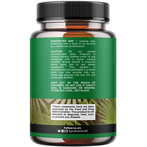 Saw Palmetto 500mg Complex Herbal Extracts 100 Capsules Dietary Supplement Prostate Health
