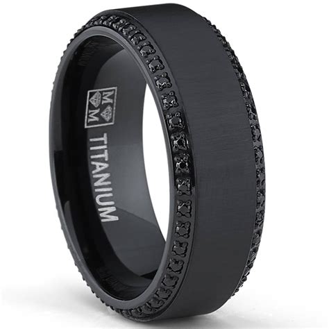 15 Best Mens Black Wedding Bands With Diamonds