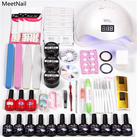 Check spelling or type a new query. MeetNail Gel Nail Kit with Lamp 48w Display Curing Nail Polish Uv Gel Builder Varnish for ...