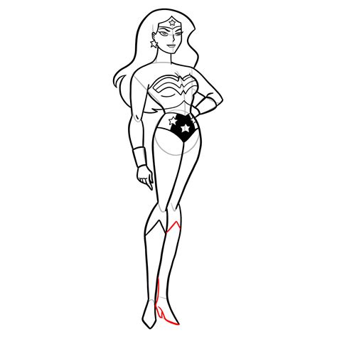How To Draw Wonder Woman Cartoon Style Sketchok