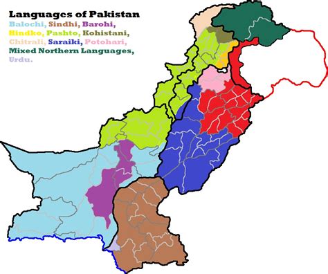 Language And Possable Provinces Of Pakistan Proposed Provinces Of