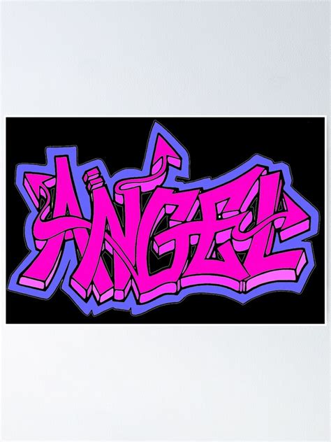 Graffiti Angel Word Poster For Sale By Lunaphotos Redbubble