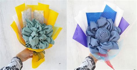 Cara Membuat Buket Bunga Dari Kerudung Segi Empat Style Fashion Muslimah