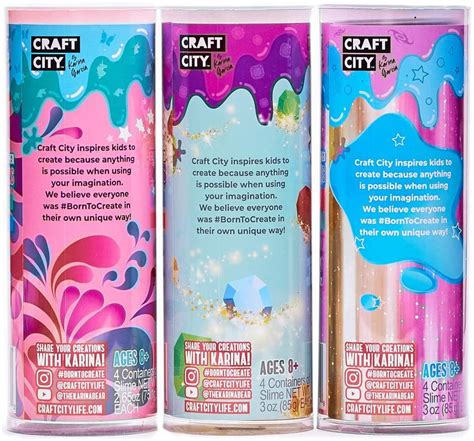 Craft City Karina Garcia Gemstone Slime 4 Pack Pre Made Slime