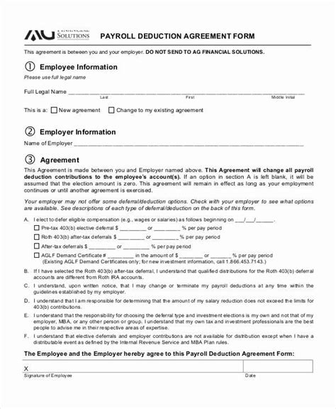 Payroll Deduction Form Template New Payroll Deduction Form Template