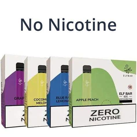Elf Bar 600 Nicotine Free — 10 X Disposable Vape Multipack Vape Uk