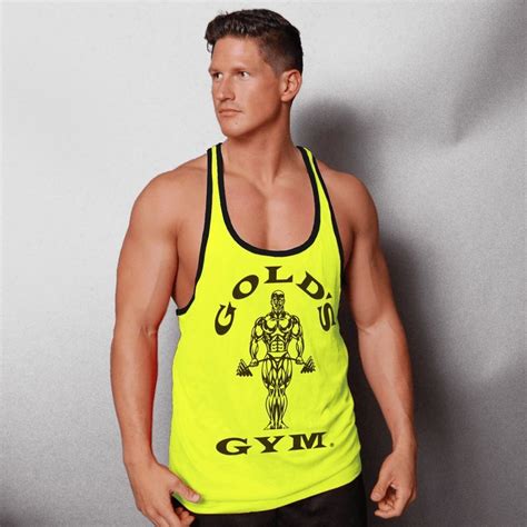 Neon Contrast Stringer Golds Gym Tank Top Kollektion Neu Muskel