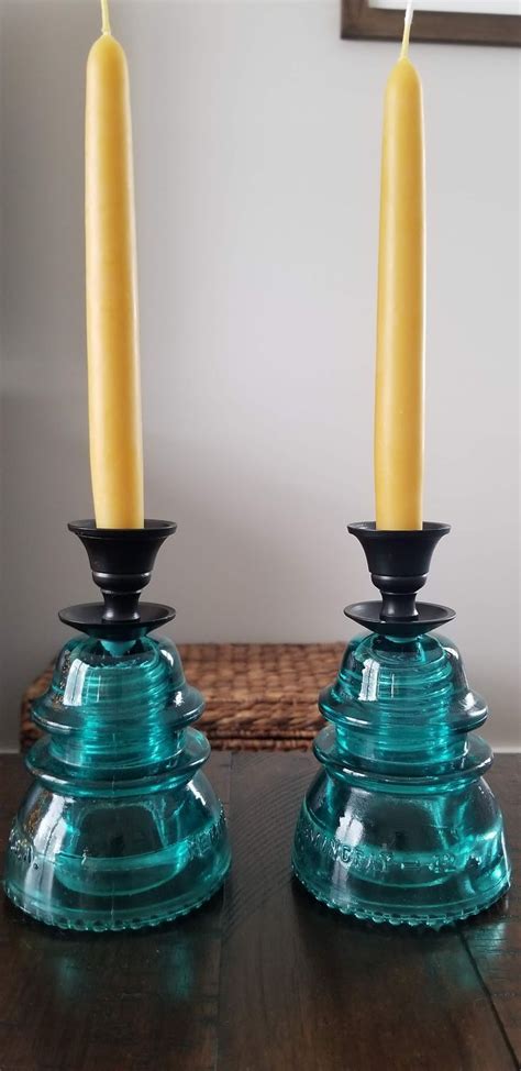 Industrial Candle Holders Candlestick Holder Glass Insulator Candle