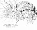 Chesterfield Map INSTANT DOWNLOAD Chesterfield United Kingdom | Etsy
