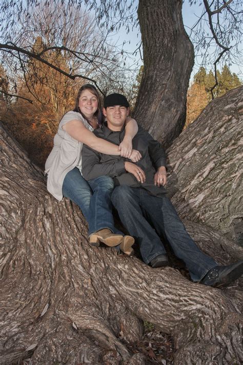 engagement style photo shot in the Finch Arboretum in Spokane