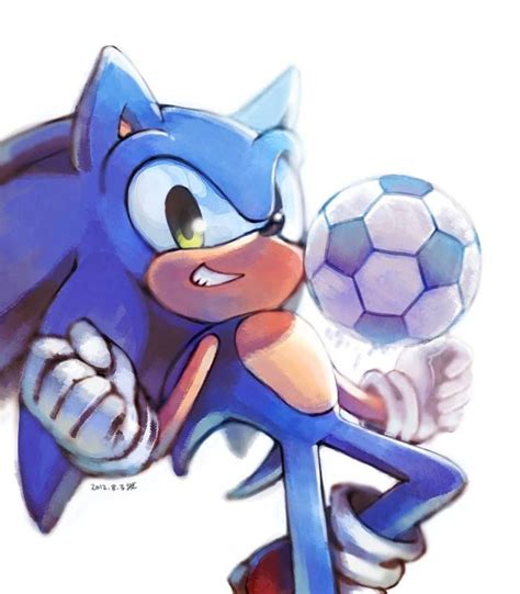 Sonic Playing Soccer Sonic Fan Characters Hedgehog Sonic The Hedgehog